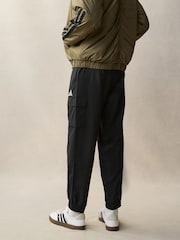 adidas Black Small Essentials Logo Cargo Joggers - Image 6 of 11