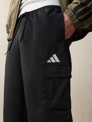 adidas Black Small Essentials Logo Cargo Joggers - Image 9 of 11