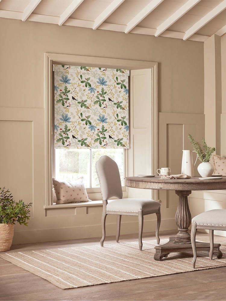 Sophie Allport Blue & Green Orchard Birds Made To Measure Roller Blinds - Image 2 of 6 Sophie Allport Blue & Green Orchard Birds Made To Measure Roller Blinds - Image 2 of 6
