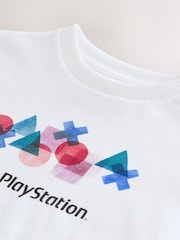 White 100% Cotton Playstation Short Sleeve T-Shirt (3-16yrs) - Image 3 of 4