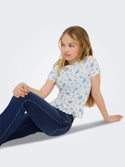 ONLY KIDS Blue Regular Waist Flared Jeans With Stretch - Image 2 of 6