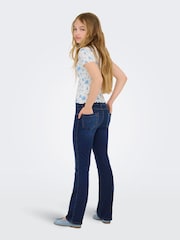 ONLY KIDS Blue Regular Waist Flared Jeans With Stretch - Image 3 of 6