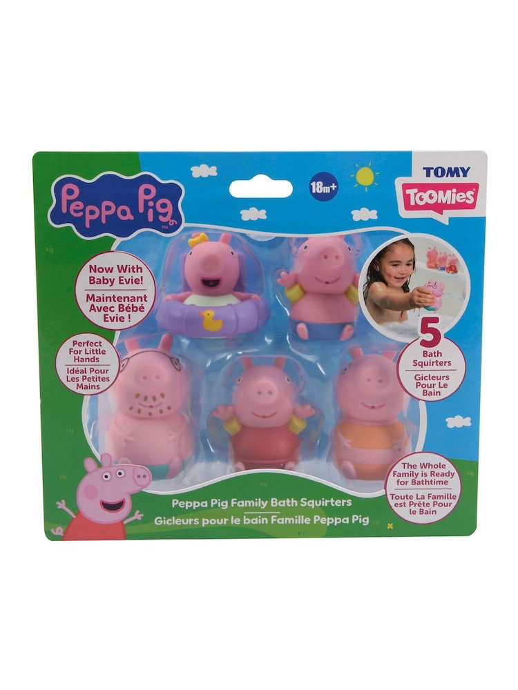 TOMY Toomies Peppa & Family Bath Squirters - Image 1 of 6 TOMY Toomies Peppa & Family Bath Squirters - Image 1 of 6