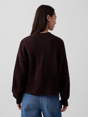Braun - Gap CashSoft Oversized Chunky Strickjacke - Bild 2 von 4