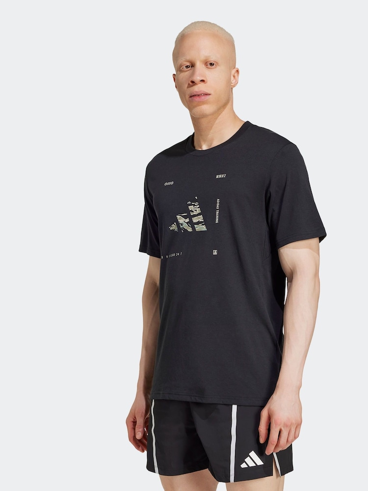 adidas Black Box Logo T-Shirt - Image 1 of 6