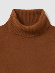Reiss Toffee Eliza Wool-Cashmere Roll-Neck Jumper - Image 6 of 6
