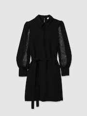 Reiss Reema Lace Insert Mini Dress - Image 2 of 6