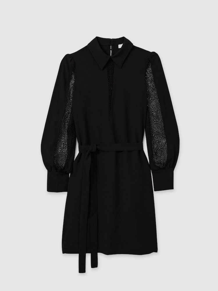 Reiss Reema Lace Insert Mini Dress - Image 2 of 6