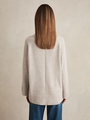 Reiss Oatmeal Eliza Wool-Cashmere Roll-Neck Jumper - Image 5 of 6