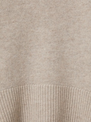 Reiss Oatmeal Eliza Wool-Cashmere Roll-Neck Jumper - Image 6 of 6
