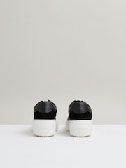 Reiss Black Casey Leather Slip-On Trainers - Image 4 of 4