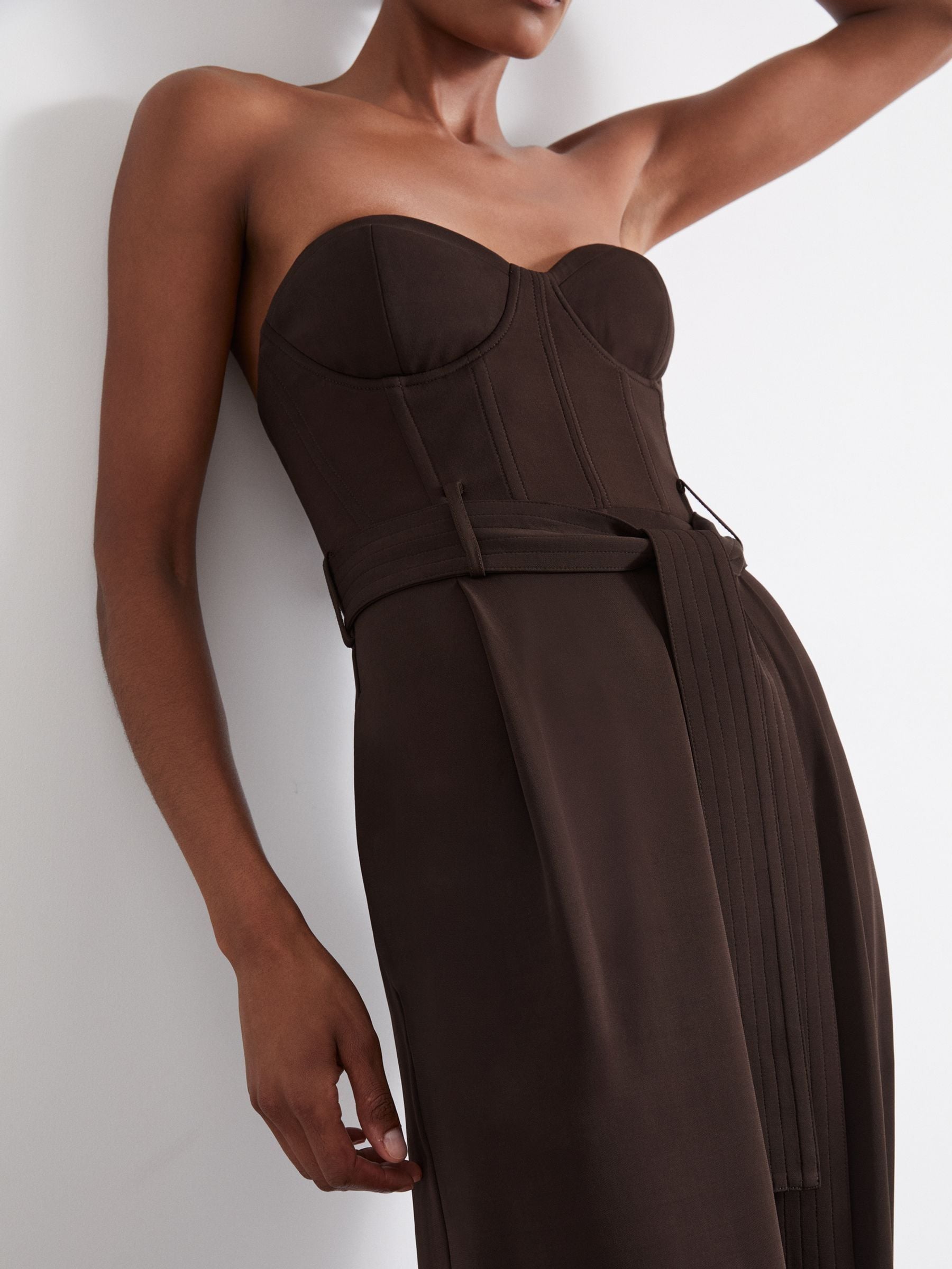 Reiss chocolate jumpsuit new arrivals