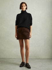 Reiss Black Eliza Wool-Cashmere Roll-Neck Jumper - Image 3 of 7