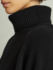 Reiss Black Eliza Wool-Cashmere Roll-Neck Jumper - Image 5 of 7