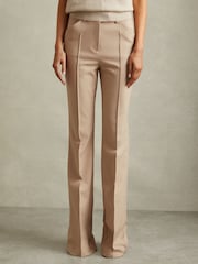 Reiss Neutral Hadley High Rise Flared Trousers - Image 3 of 6