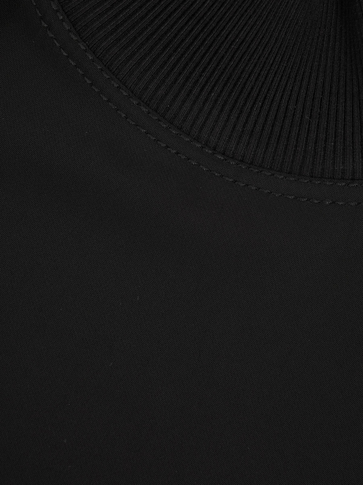 Reiss Black Amaya Oversized Rib-Neck T-Shirt - Image 5 of 5