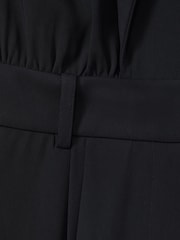 Reiss Navy Sara Tux Pleated Jumpsuit - Image 6 of 6