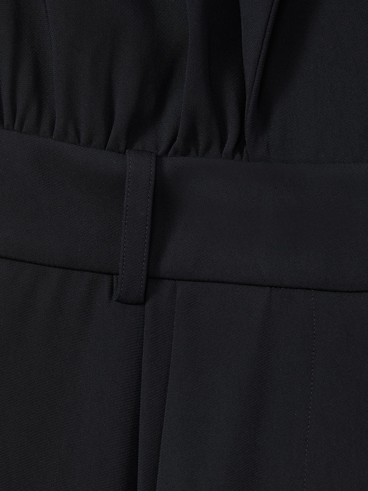 Reiss Navy Sara Tux Pleated Jumpsuit - Image 6 of 6