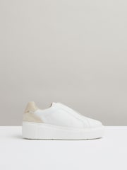 Reiss Casey Leather Slip-On Trainers - Image 1 of 5