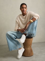 Reiss Casey Leather Slip-On Trainers - Image 2 of 5