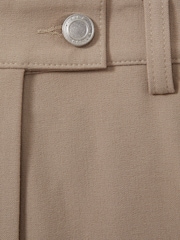Reiss Neutral Hadley Petite High Rise Flared Trousers - Image 7 of 7