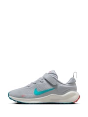 Nike Wolf Grey Blue Red Junior Revolution 7 Trainers - Image 2 of 10