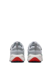 Nike Wolf Grey Blue Red Junior Revolution 7 Trainers - Image 6 of 10
