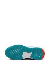 Nike Wolf Grey Blue Red Junior Revolution 7 Trainers - Image 8 of 10