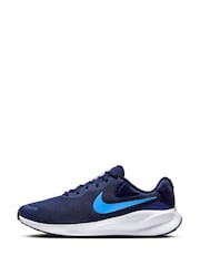 Nike Blue Extra Wide Revolution 7 Road Running Trainers - Image 2 of 11