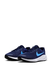 Nike Blue Extra Wide Revolution 7 Road Running Trainers - Image 5 of 11