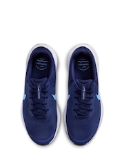 Nike Blue Extra Wide Revolution 7 Road Running Trainers - Image 7 of 11