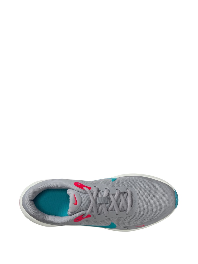Wolf Grey Blue Red - Nike Youth Revolution 7 sneakers - Image 3 of 4