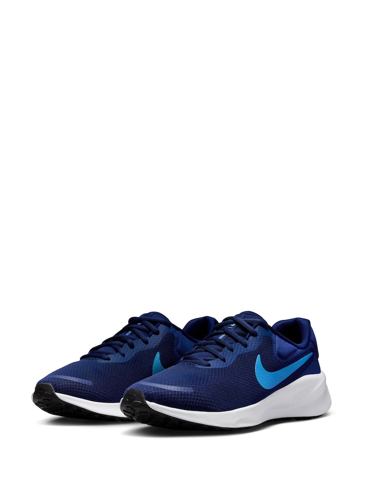 Nike Blue Revolution 7 Road Running Trainers - Image 5 of 11