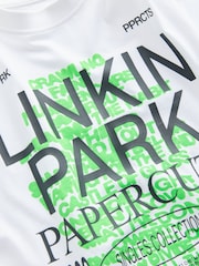White 100% Cotton Linkin Park Short Sleeve T-Shirt (3-16yrs) - Image 4 of 5