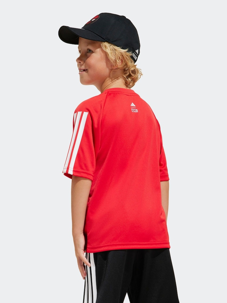 adidas Red Marvel Spider Man T-Shirt - Image 2 of 6 adidas Red Marvel Spider Man T-Shirt - Image 2 of 6