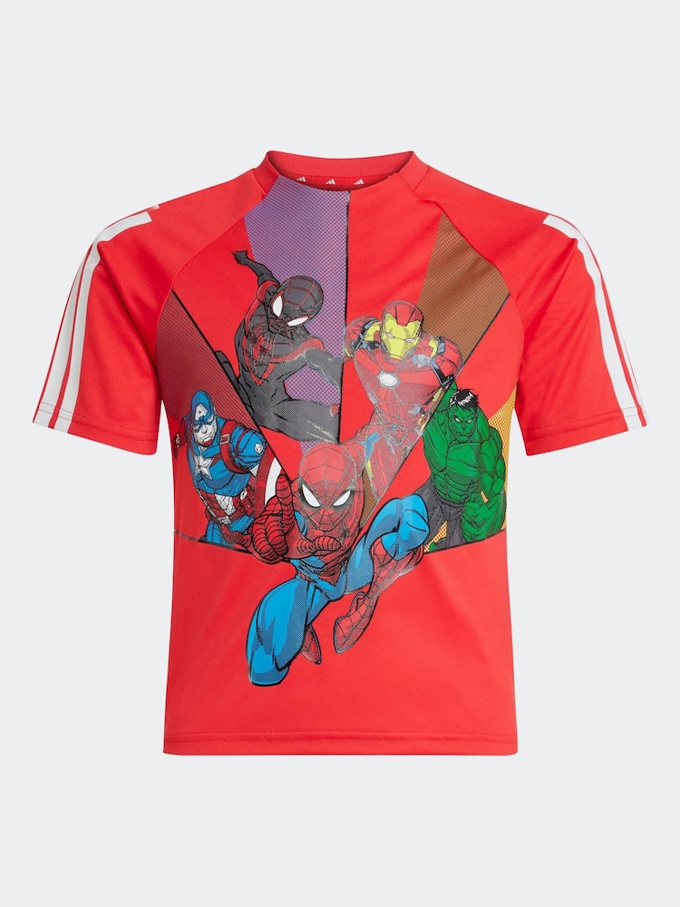 أحمر - تيشِرت بتصميم Spider Man تشكيلة Marvel من adidas - صورة 6 من 6