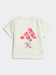 adidas White Disney Minnie Mouse T-Shirt and Shorts Set - Image 2 of 7