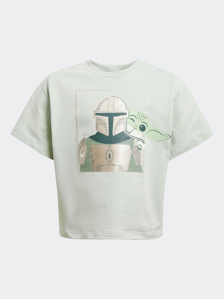 adidas Green Star Wars The Mandalorian T-Shirt and Shorts Set - Image 6 of 6