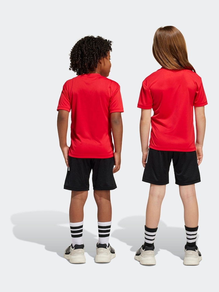 adidas Red Marvel Iron Man T-Shirt and Shorts Set - Image 2 of 15