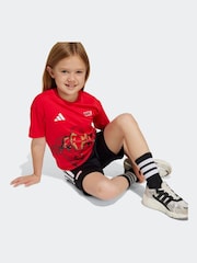 adidas Red Marvel Iron Man T-Shirt and Shorts Set - Image 7 of 15