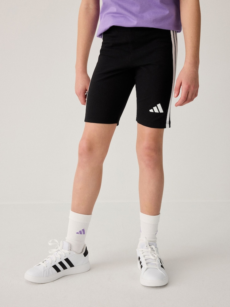 adidas Black Essentials 3 Stripes Cycling Shorts - Image 1 of 5