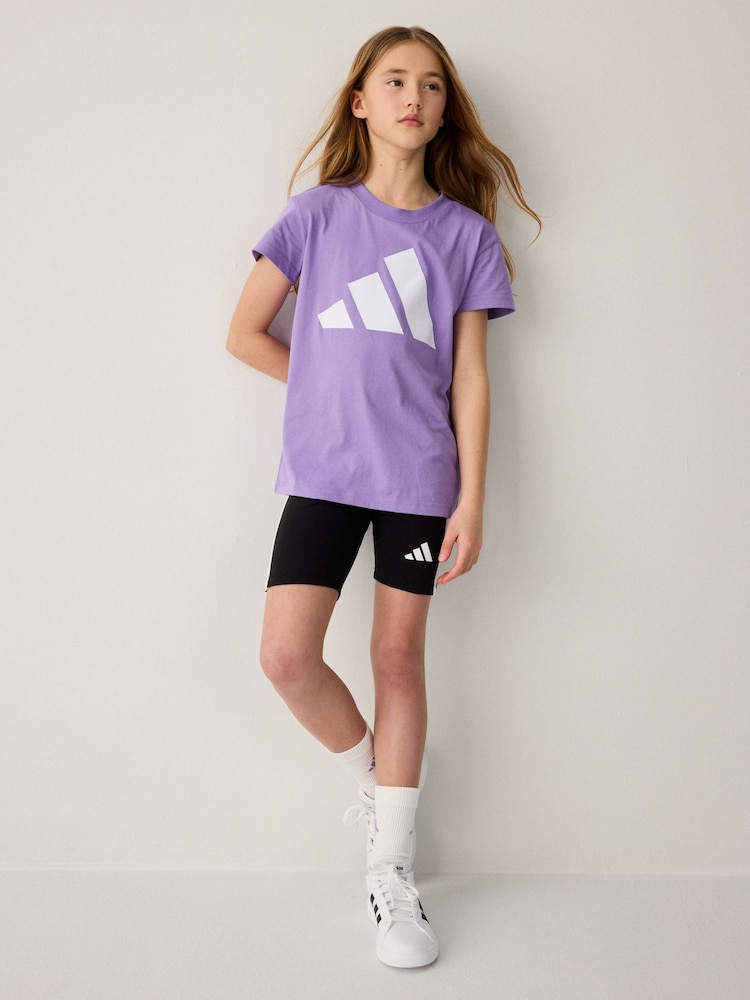 adidas Black Essentials 3 Stripes Cycling Shorts - Image 3 of 5
