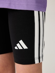 adidas Black Essentials 3 Stripes Cycling Shorts - Image 5 of 5