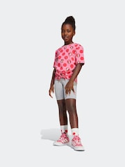 adidas Pink Disney Minnie Mouse T-Shirt and Shorts Set - Image 1 of 8