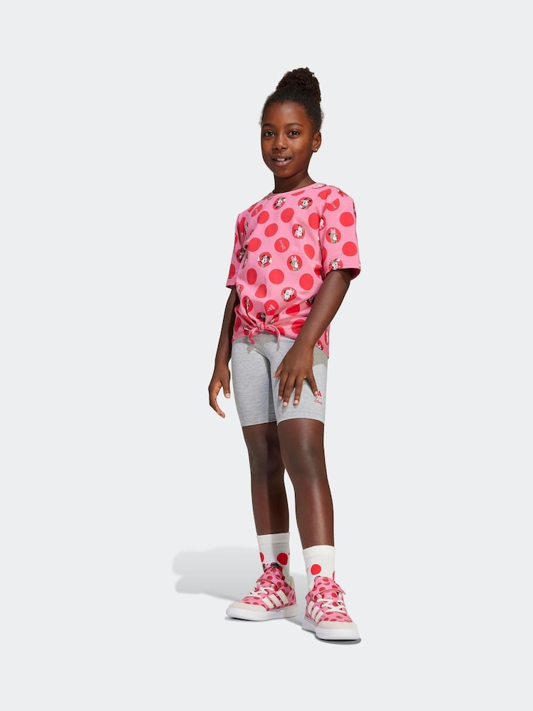 adidas Pink Disney Minnie Mouse T-Shirt and Shorts Set - Image 1 of 8