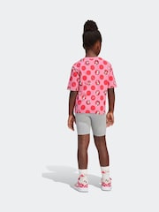 adidas Pink Disney Minnie Mouse T-Shirt and Shorts Set - Image 2 of 8