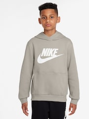 Nike College Grey Club Fleece Hoodie - Image 1 of 3