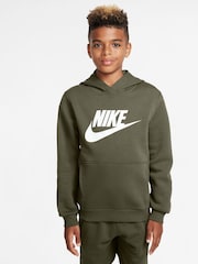 Nike Medium Olive Green Club Fleece Hoodie - Image 1 of 3
