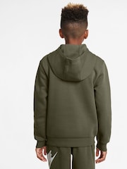 Nike Medium Olive Green Club Fleece Hoodie - Image 2 of 3