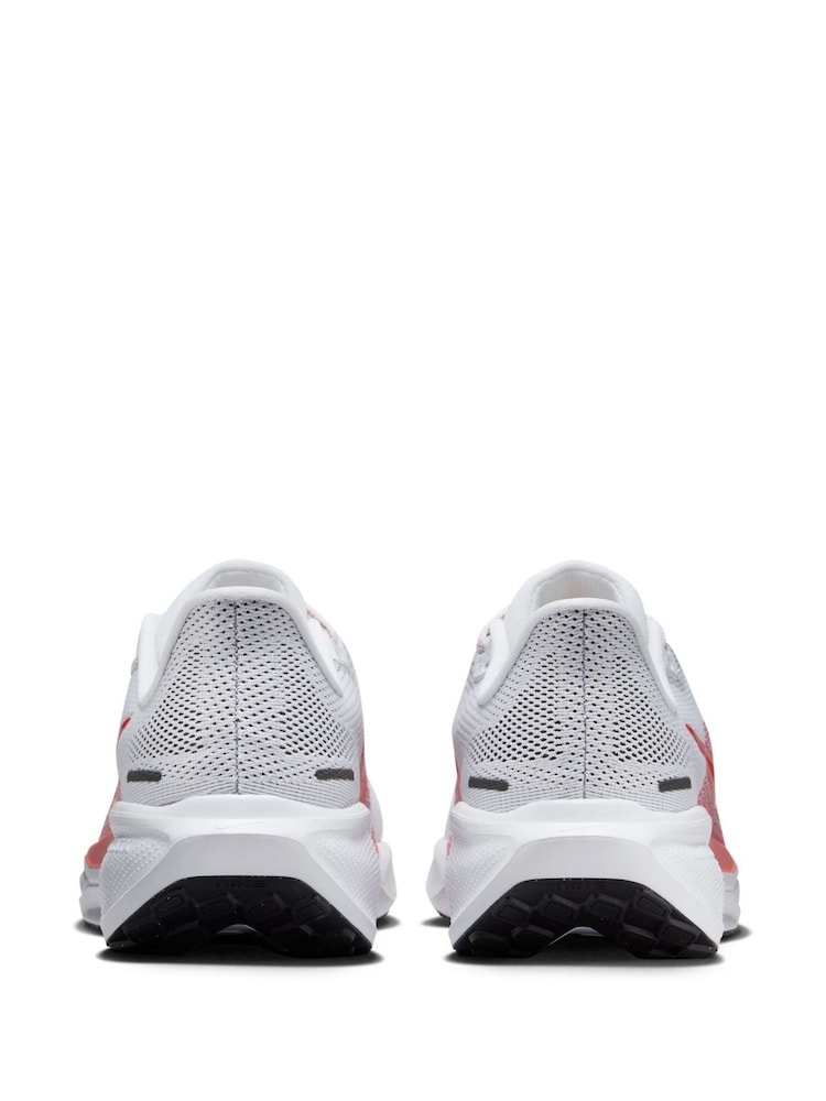 Nike White Red Pegasus 41 Road Running Trainers - Image 2 of 10